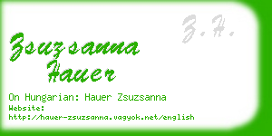 zsuzsanna hauer business card